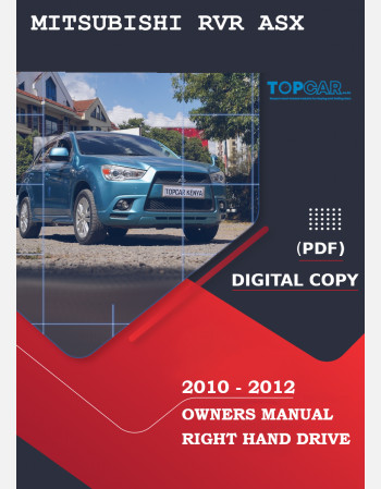 2010 - 2012 mitsubishi rvr owners manual 